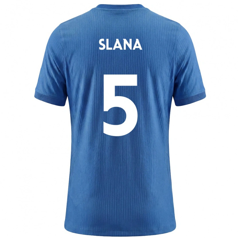 Danxen Dětské Slovinsko Filip Slana #5 Modrá Bílá Daleko Hráčské Dresy 26-28 Dres