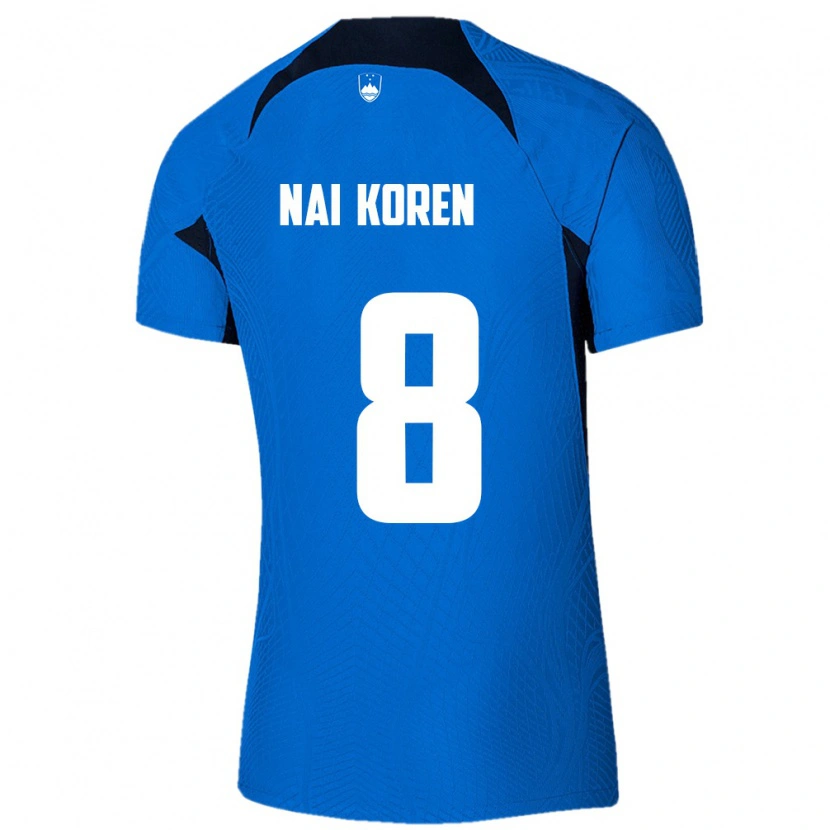 Danxen Dětské Slovinsko Tian Nai Koren #8 Modrá Bílá Daleko Hráčské Dresy 26-28 Dres