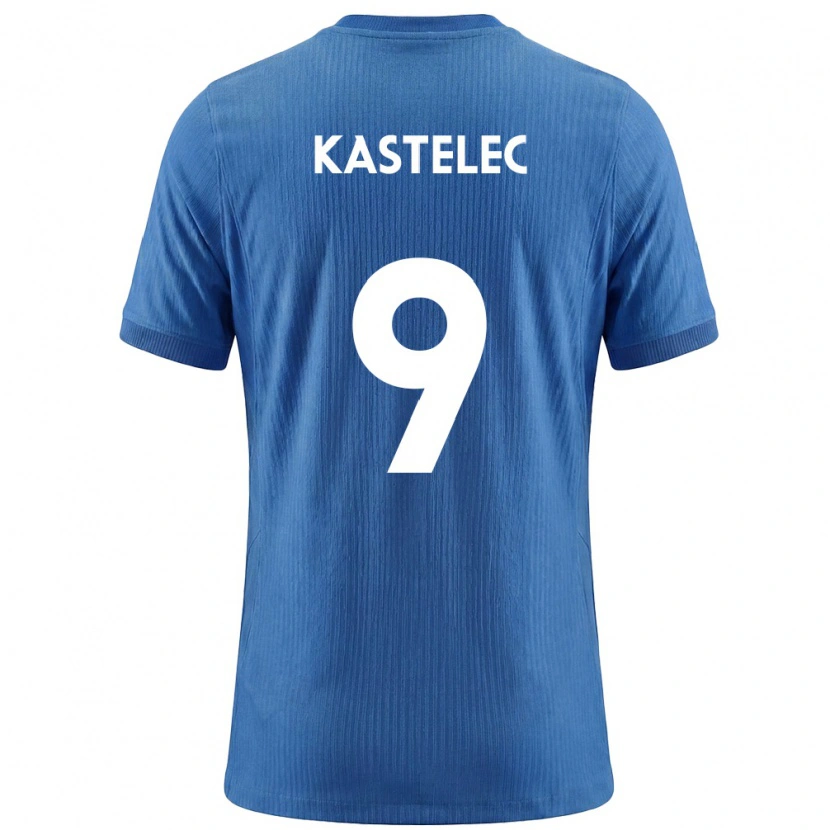 Danxen Dětské Slovinsko Mirjam Kastelec #9 Modrá Bílá Daleko Hráčské Dresy 26-28 Dres