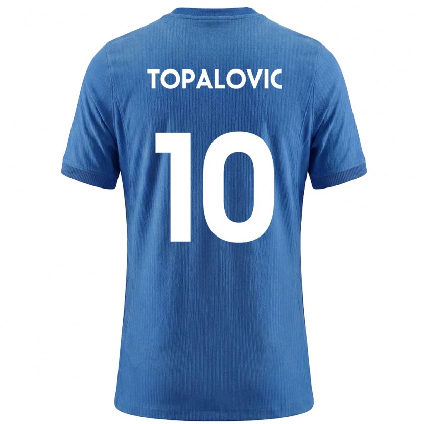Danxen Dětské Slovinsko Luka Topalović #10 Modrá Bílá Daleko Hráčské Dresy 26-28 Dres
