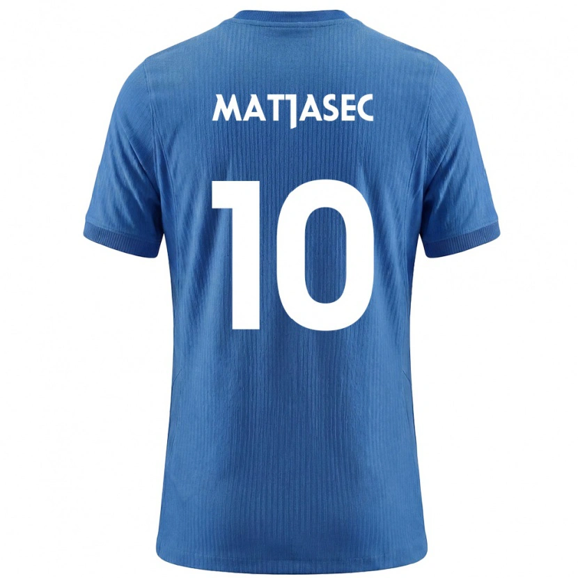 Danxen Dětské Slovinsko Miha Matjasec #10 Modrá Bílá Daleko Hráčské Dresy 26-28 Dres