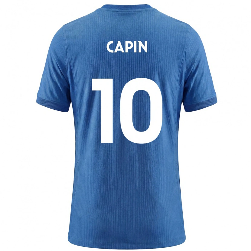 Danxen Dětské Slovinsko Stefan Capin #10 Modrá Bílá Daleko Hráčské Dresy 26-28 Dres
