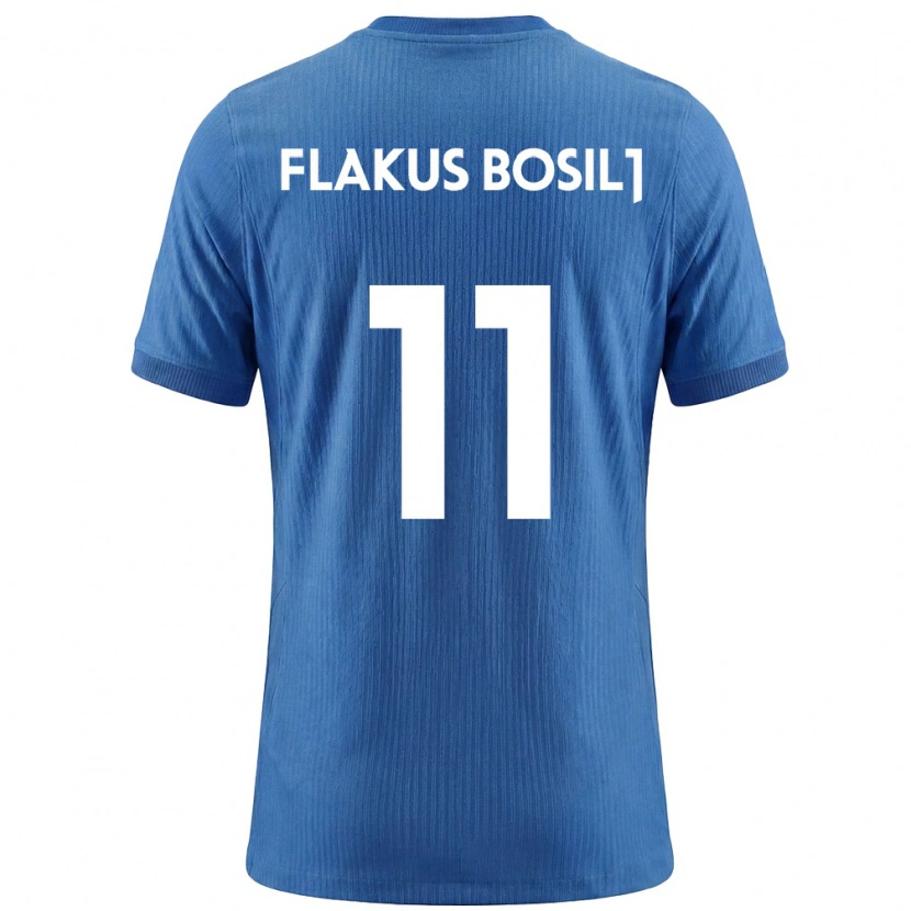 Danxen Dětské Slovinsko David Flakus Bosilj #11 Modrá Bílá Daleko Hráčské Dresy 26-28 Dres