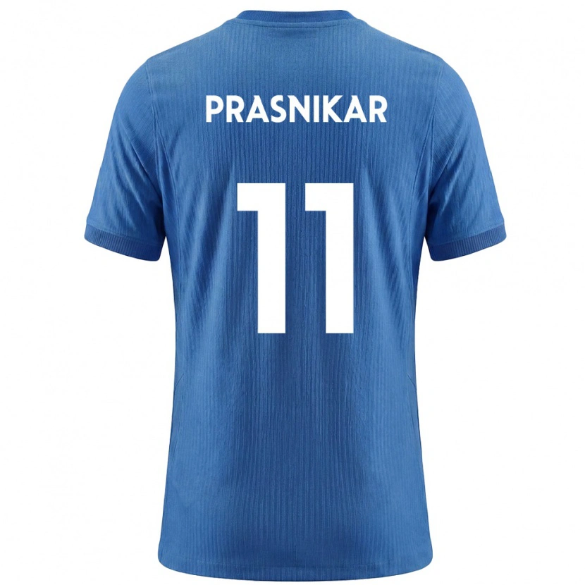 Danxen Dětské Slovinsko Lara Prašnikar #11 Modrá Bílá Daleko Hráčské Dresy 26-28 Dres