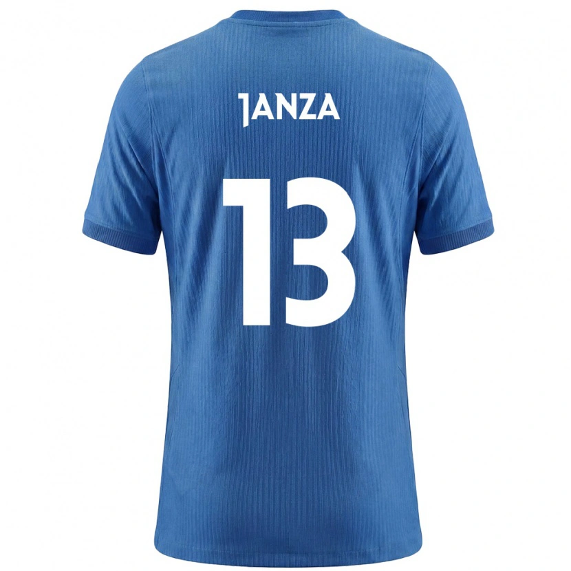 Danxen Dětské Slovinsko Erik Janza #13 Modrá Bílá Daleko Hráčské Dresy 26-28 Dres