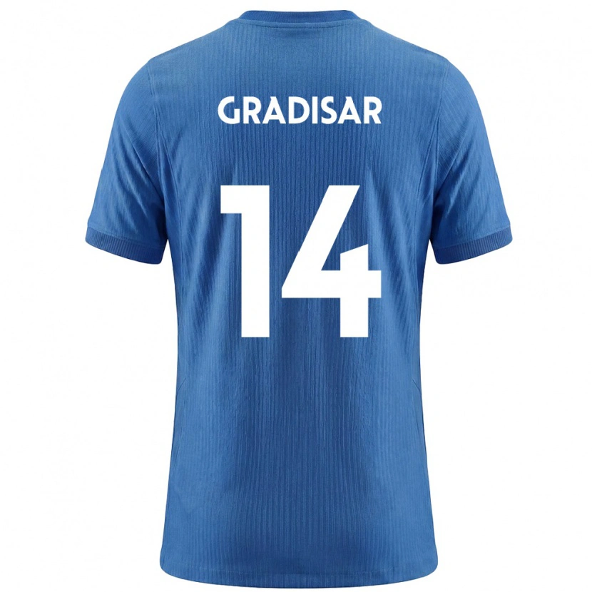Danxen Dětské Slovinsko Nejc Gradisar #14 Modrá Bílá Daleko Hráčské Dresy 26-28 Dres