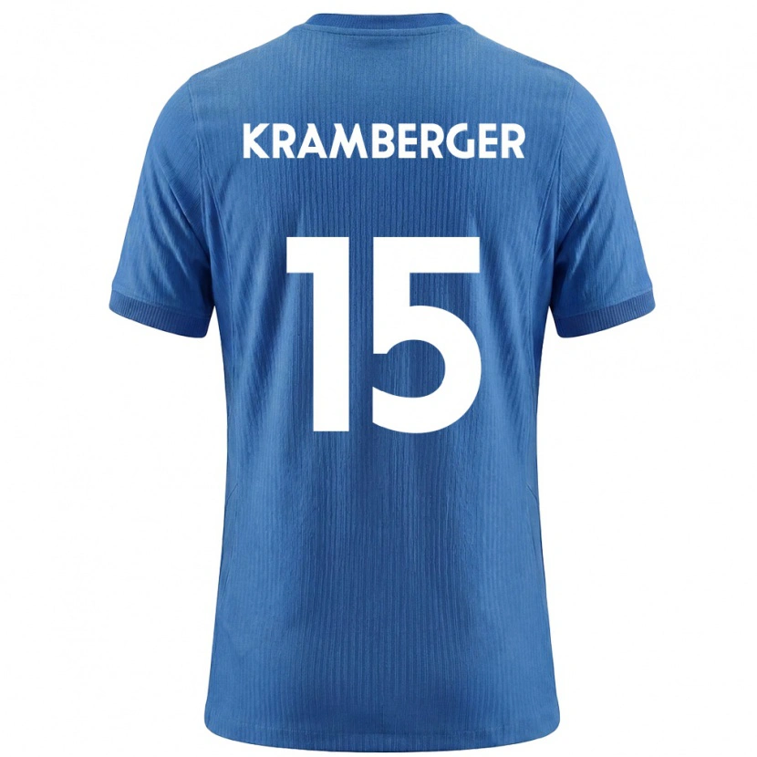 Danxen Dětské Slovinsko Mark Kramberger #15 Modrá Bílá Daleko Hráčské Dresy 26-28 Dres