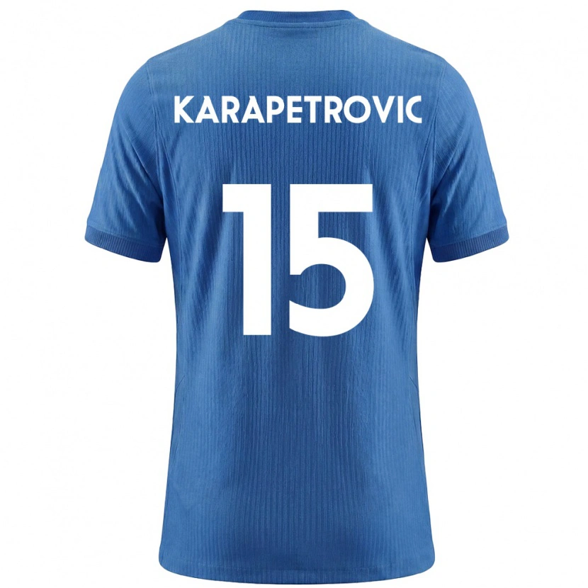 Danxen Dětské Slovinsko Luka Karapetrovic #15 Modrá Bílá Daleko Hráčské Dresy 26-28 Dres