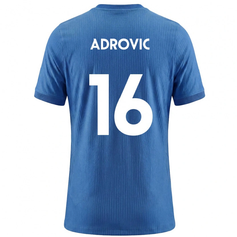 Danxen Dětské Slovinsko Benjamin Adrovic #16 Modrá Bílá Daleko Hráčské Dresy 26-28 Dres