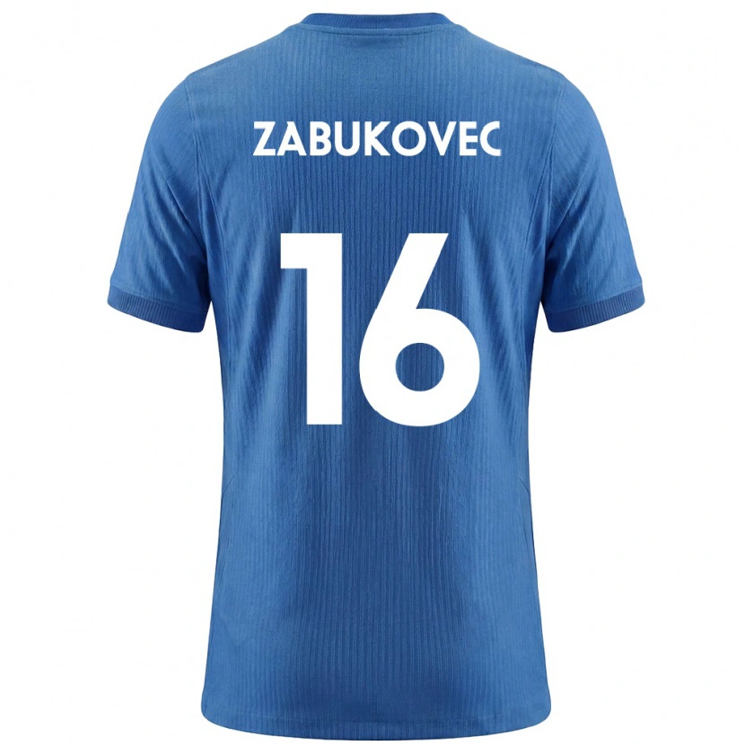Danxen Dětské Slovinsko Anze Zabukovec #16 Modrá Bílá Daleko Hráčské Dresy 26-28 Dres