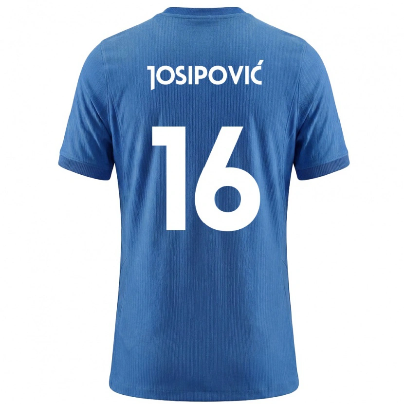 Danxen Dětské Slovinsko Aleksej Josipović #16 Modrá Bílá Daleko Hráčské Dresy 26-28 Dres