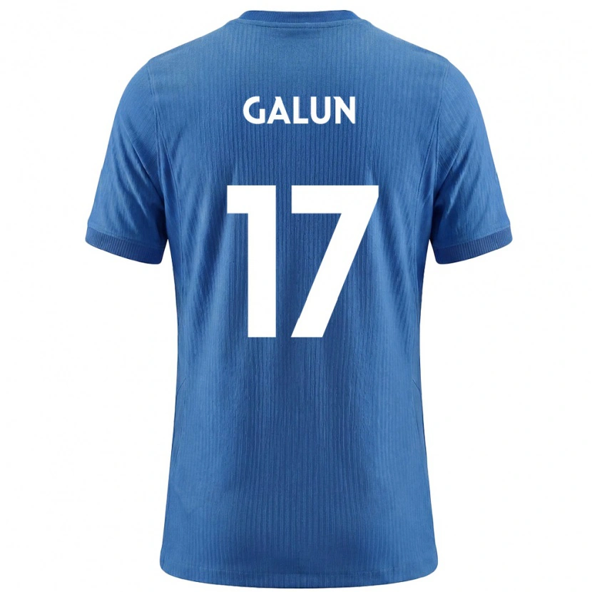 Danxen Dětské Slovinsko Damian Galun #17 Modrá Bílá Daleko Hráčské Dresy 26-28 Dres