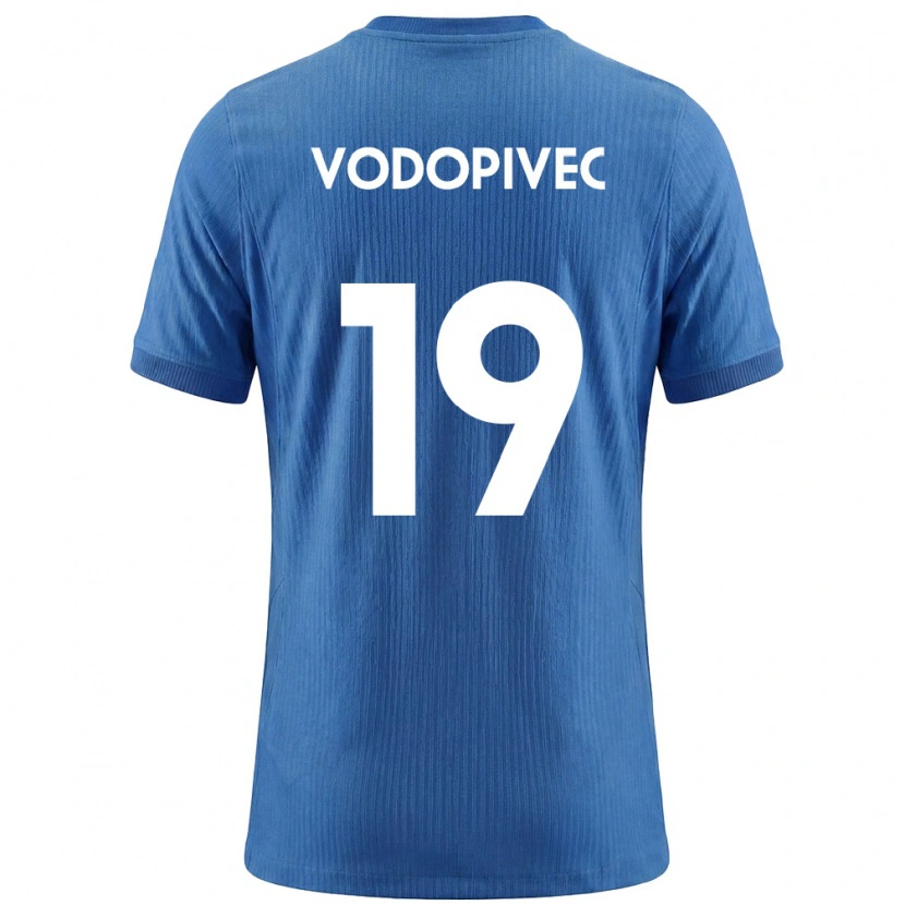 Danxen Dětské Slovinsko Aljaz Vodopivec #19 Modrá Bílá Daleko Hráčské Dresy 26-28 Dres