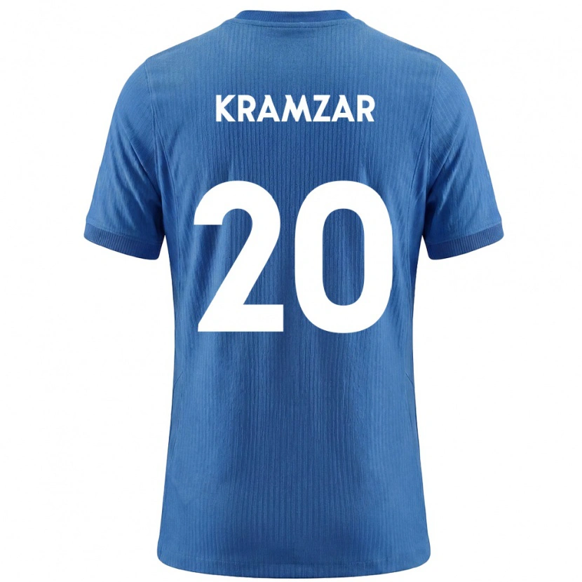 Danxen Dětské Slovinsko Zara Kramžar #20 Modrá Bílá Daleko Hráčské Dresy 26-28 Dres