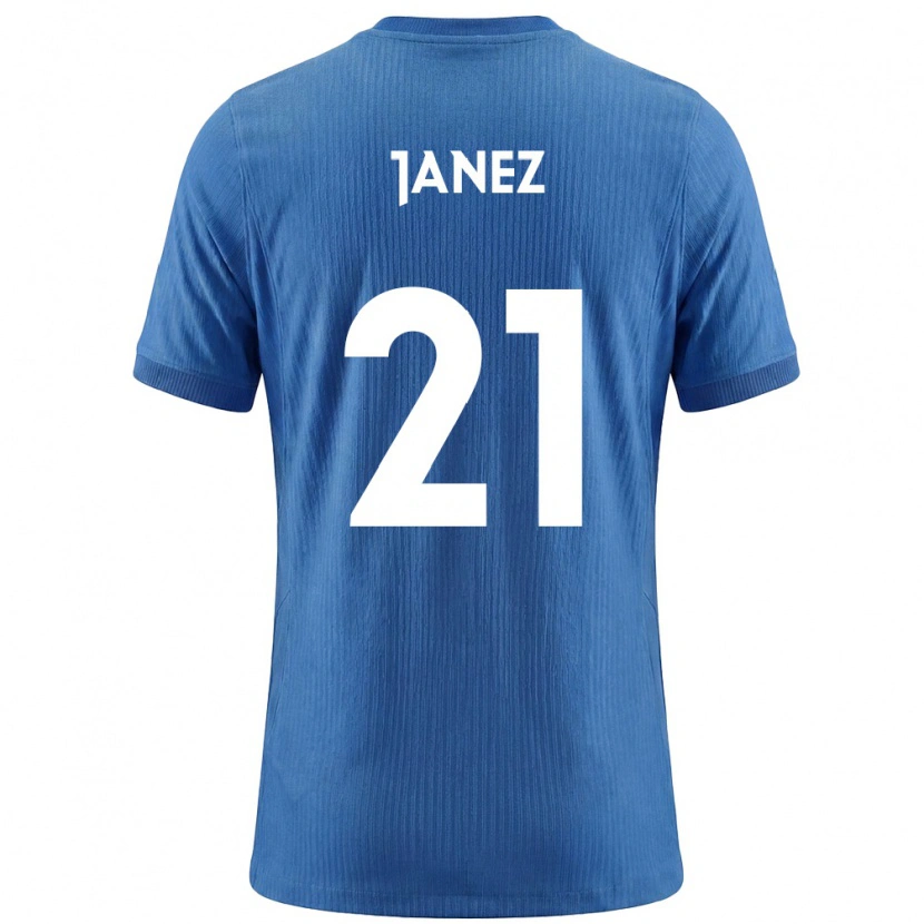 Danxen Dětské Slovinsko Korina Janež #21 Modrá Bílá Daleko Hráčské Dresy 26-28 Dres