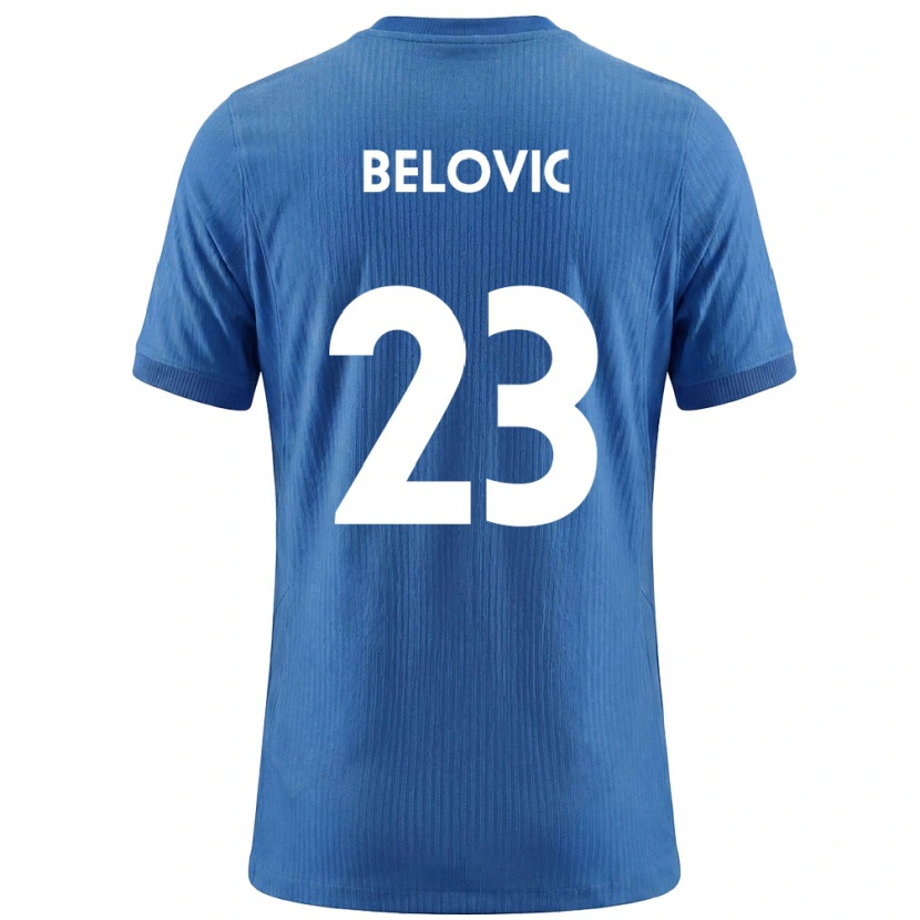 Danxen Dětské Slovinsko Nik Belovic #23 Modrá Bílá Daleko Hráčské Dresy 26-28 Dres