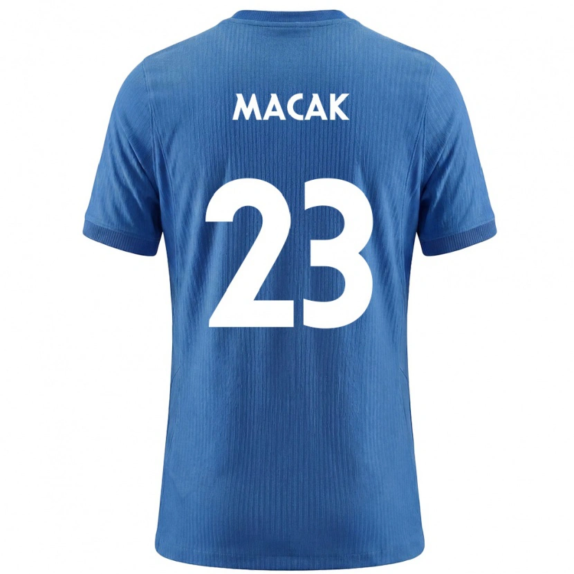 Danxen Dětské Slovinsko Manuel Macak #23 Modrá Bílá Daleko Hráčské Dresy 26-28 Dres