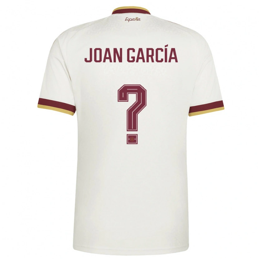 Danxen Dětské Španělsko Joan García #0 Smetanová Vínová Daleko Hráčské Dresy 26-28 Dres