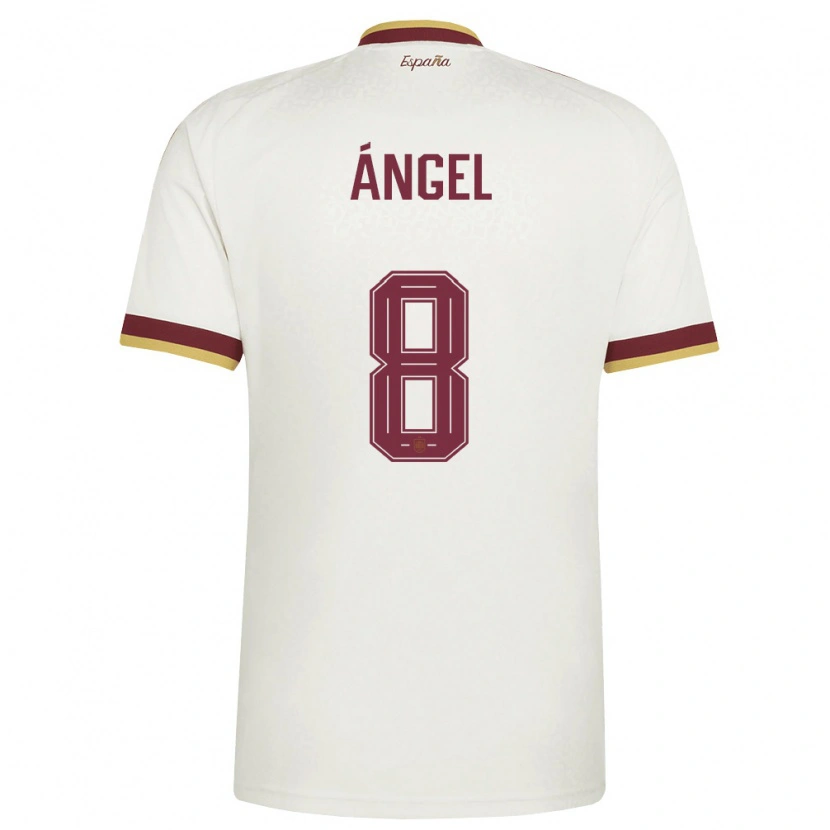 Danxen Dětské Španělsko Manuel Angel #8 Smetanová Vínová Daleko Hráčské Dresy 26-28 Dres