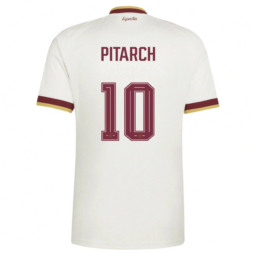 Danxen Dětské Španělsko Thiago Pitarch #10 Smetanová Vínová Daleko Hráčské Dresy 26-28 Dres