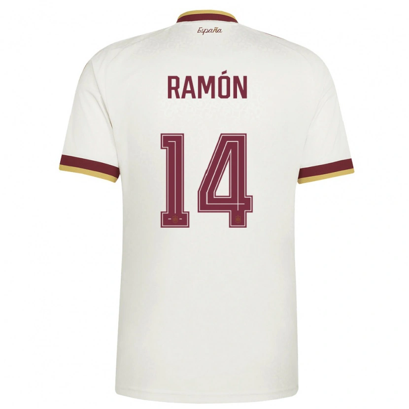 Danxen Dětské Španělsko Jacobo Ramón #14 Smetanová Vínová Daleko Hráčské Dresy 26-28 Dres