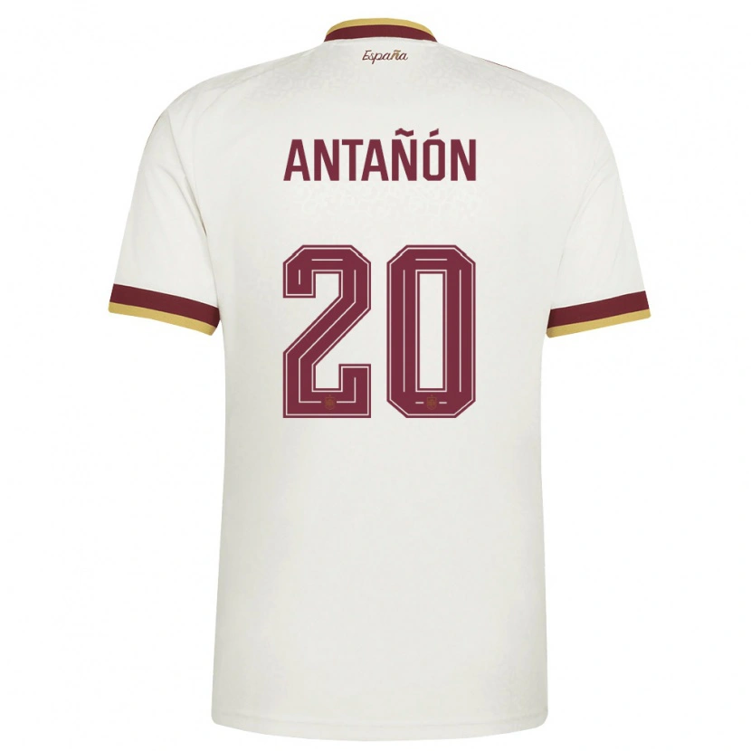 Danxen Dětské Španělsko Andrés Antañón #20 Smetanová Vínová Daleko Hráčské Dresy 26-28 Dres