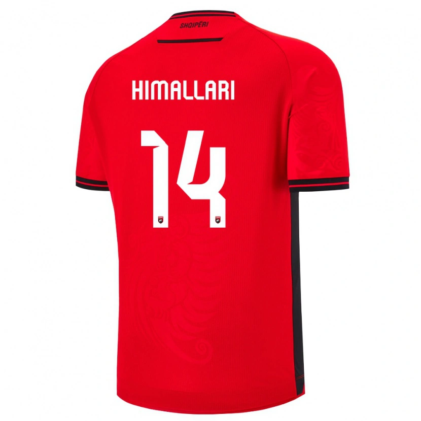 Danxen Pánské Albánie Elson Himallari #14 Červená Černá Domů Hráčské Dresy 26-28 Dres