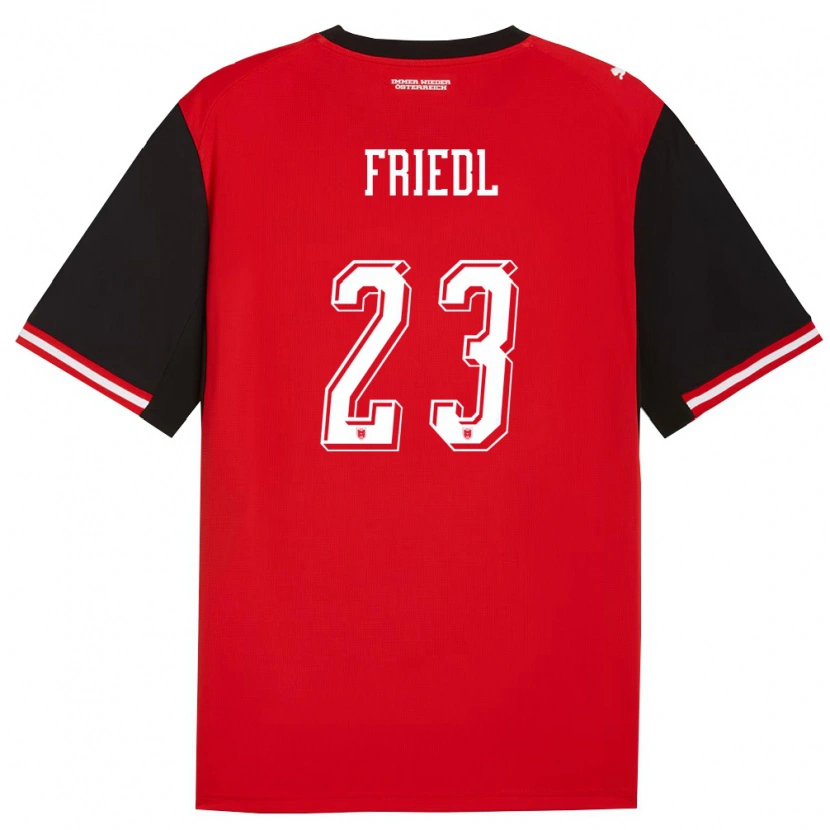 Danxen Pánské Rakousko Marco Friedl #23 Černá Bílá Domů Hráčské Dresy 26-28 Dres