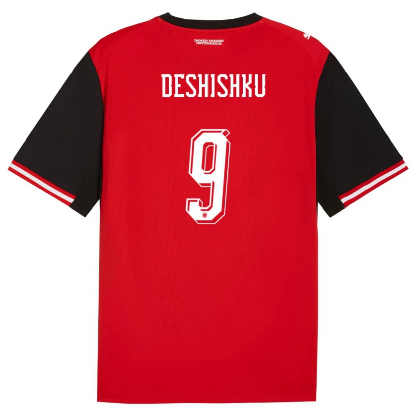 Danxen Pánské Rakousko Hasan Deshishku #9 Černá Bílá Domů Hráčské Dresy 26-28 Dres