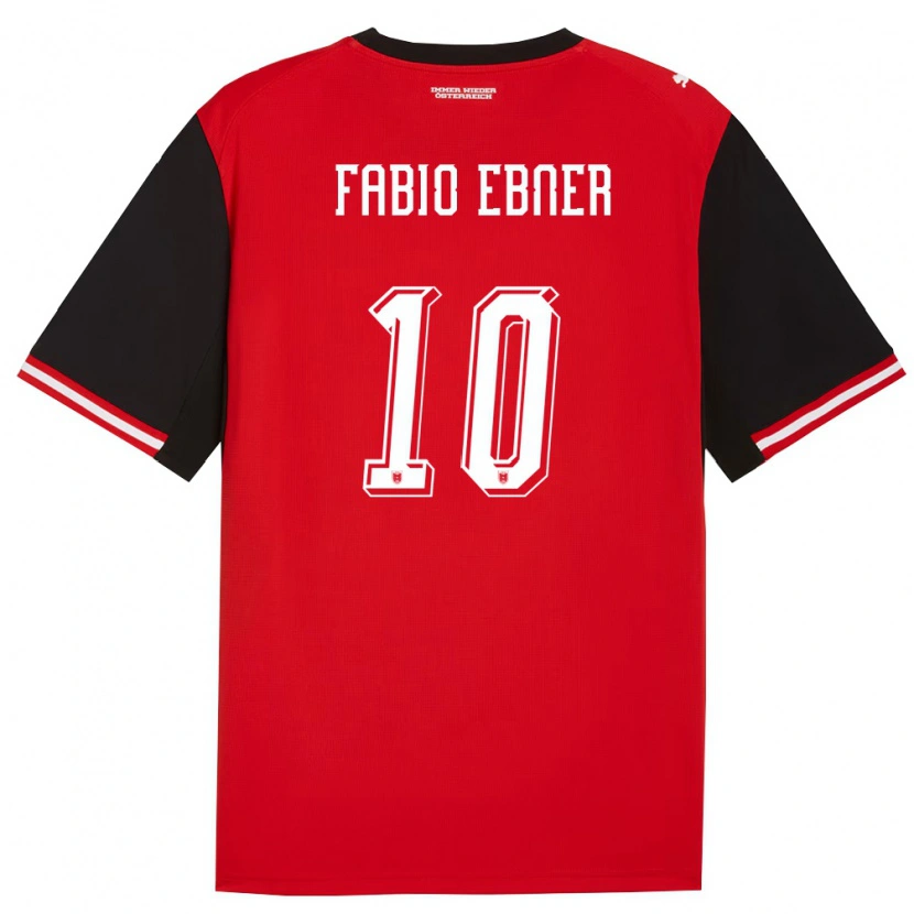 Danxen Pánské Rakousko Fabio Ebner #10 Černá Bílá Domů Hráčské Dresy 26-28 Dres