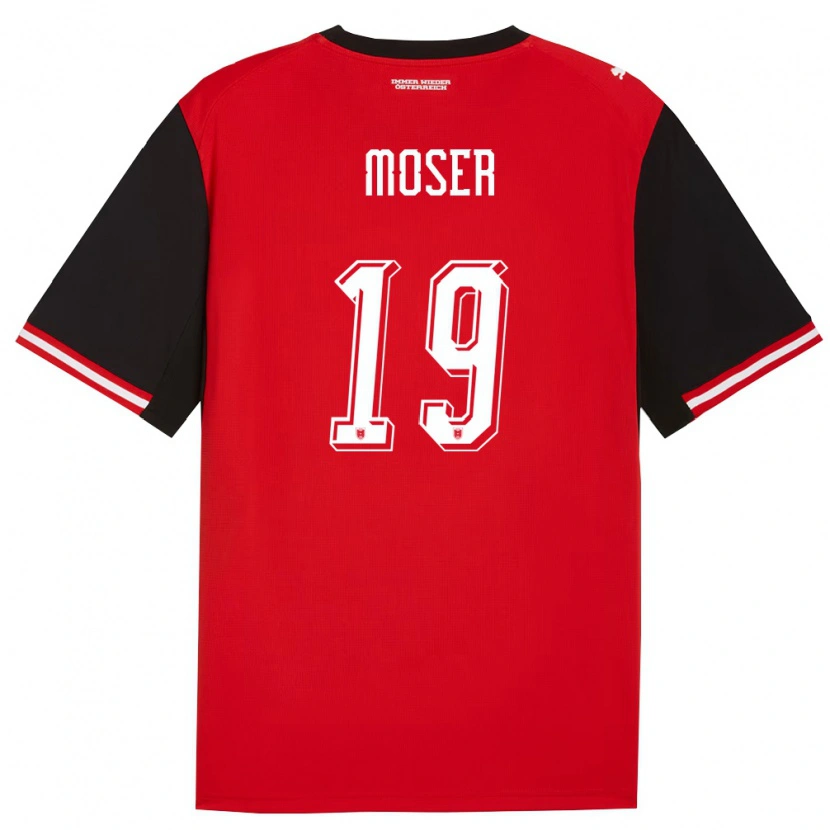 Danxen Pánské Rakousko Johannes Moser #19 Černá Bílá Domů Hráčské Dresy 26-28 Dres
