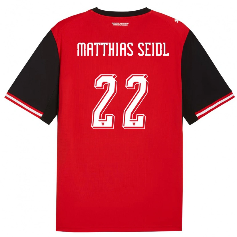 Danxen Pánské Rakousko Matthias Seidl #22 Černá Bílá Domů Hráčské Dresy 26-28 Dres