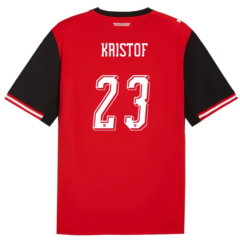 Danxen Pánské Rakousko Nicolas Kristof #23 Černá Bílá Domů Hráčské Dresy 26-28 Dres