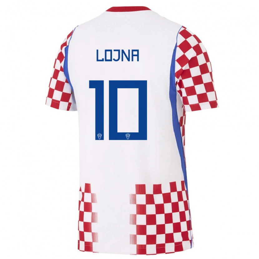 Danxen Pánské Chorvatsko Izabela Lojna #10 Bílá Červená Modrá Domů Hráčské Dresy 26-28 Dres