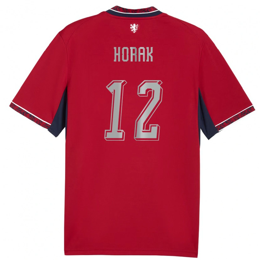 Danxen Pánské Česko Jan Horak #12 Červená Bílá Námořnická Domů Hráčské Dresy 26-28 Dres
