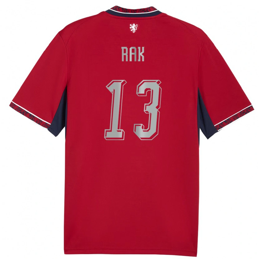 Danxen Pánské Česko Filip Rak #13 Červená Bílá Námořnická Domů Hráčské Dresy 26-28 Dres