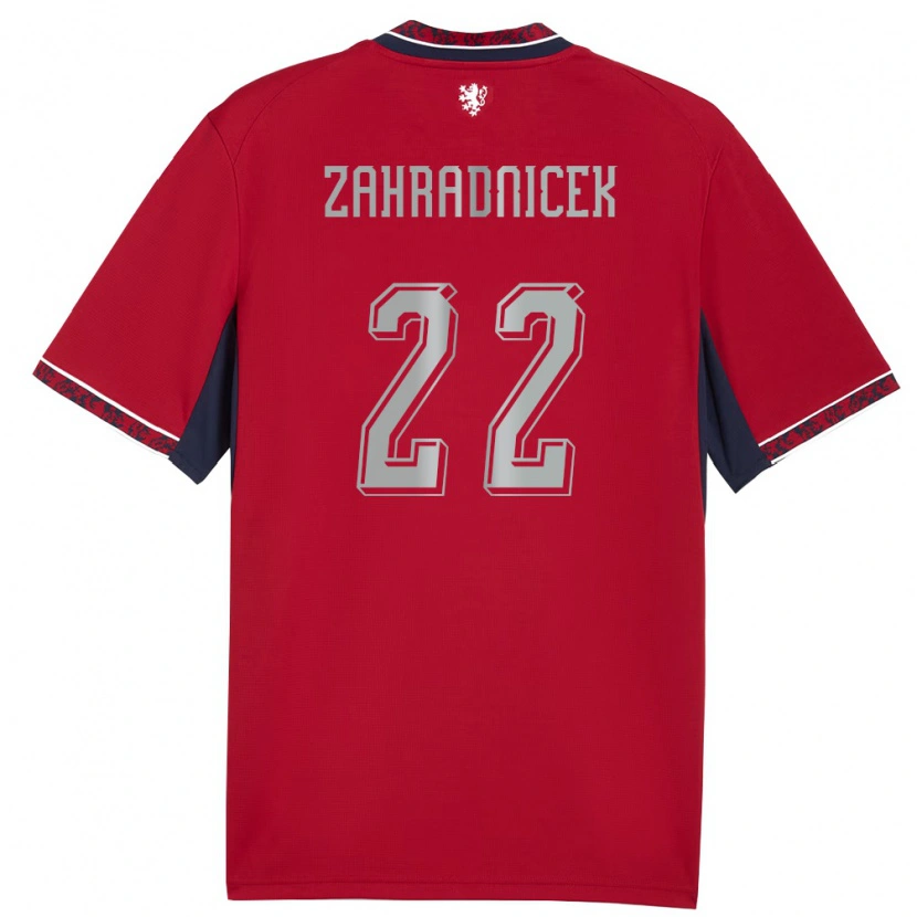 Danxen Pánské Česko Vaclav Zahradnicek #22 Červená Bílá Námořnická Domů Hráčské Dresy 26-28 Dres