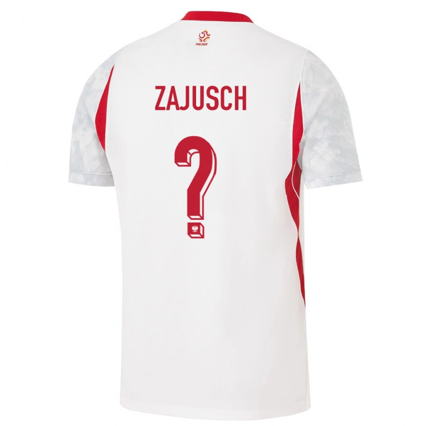 Danxen Pánské Polsko Marcel Zajusch #0 Bílá Červená Šedá Domů Hráčské Dresy 26-28 Dres