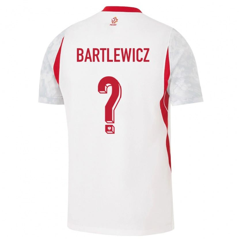Danxen Pánské Polsko Szymon Bartlewicz #0 Bílá Červená Šedá Domů Hráčské Dresy 26-28 Dres