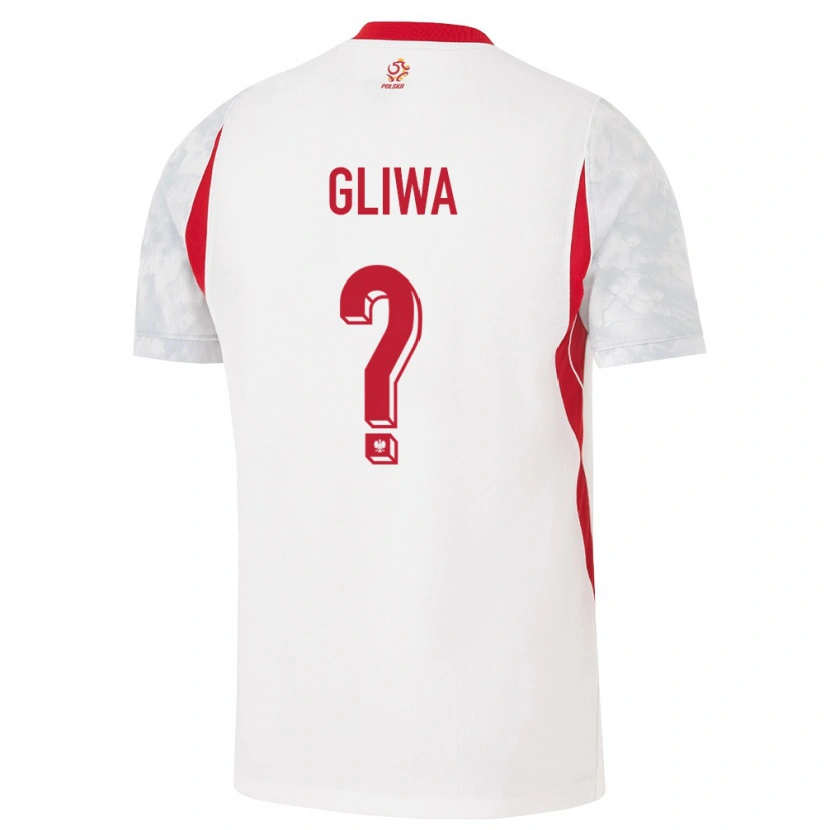 Danxen Pánské Polsko Jakub Gliwa #0 Bílá Červená Šedá Domů Hráčské Dresy 26-28 Dres
