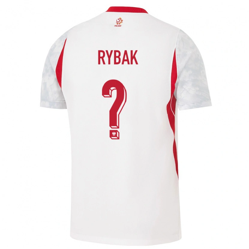 Danxen Pánské Polsko Alan Rybak #0 Bílá Červená Šedá Domů Hráčské Dresy 26-28 Dres
