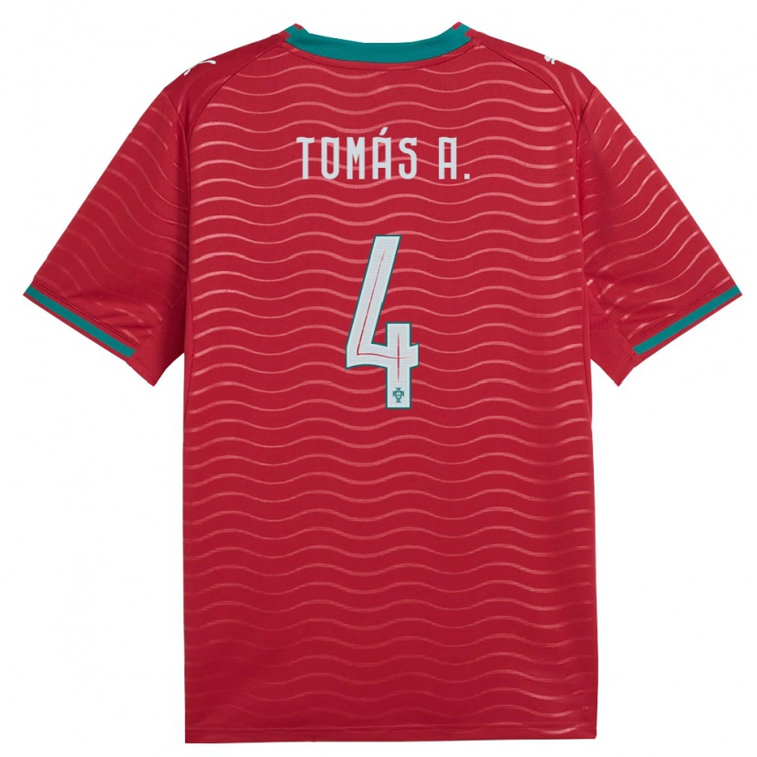 Danxen Pánské Portugalsko Tomás Araújo #4 Červená Zelená Bílá Domů Hráčské Dresy 26-28 Dres