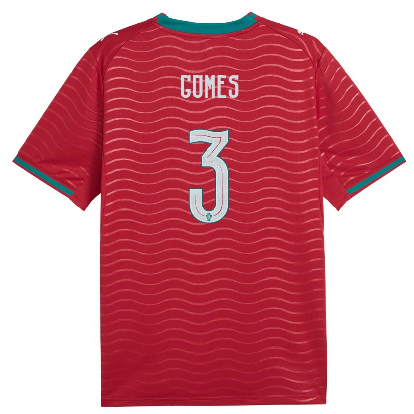 Danxen Pánské Portugalsko Salvador Gomes #3 Červená Zelená Bílá Domů Hráčské Dresy 26-28 Dres