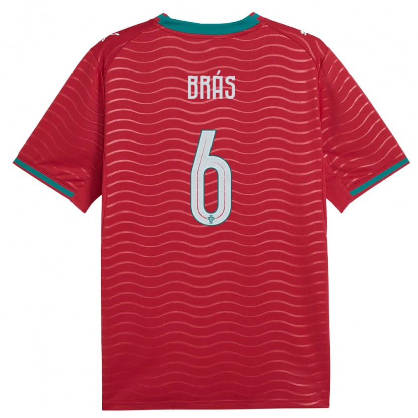 Danxen Pánské Portugalsko Gabriel Brás #6 Červená Zelená Bílá Domů Hráčské Dresy 26-28 Dres