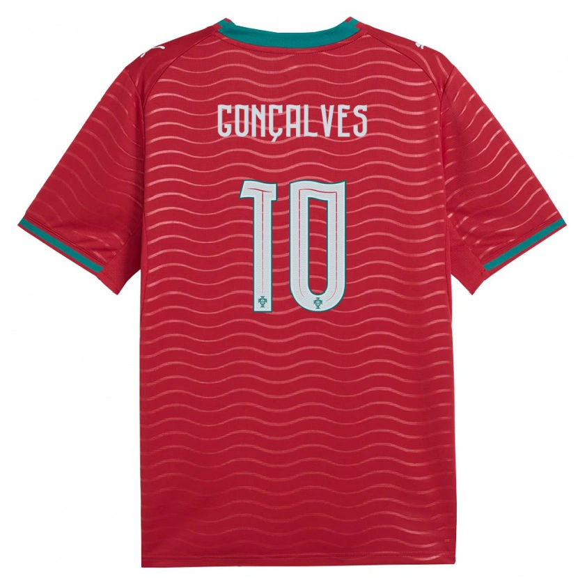 Danxen Pánské Portugalsko Flávio Gonçalves #10 Červená Zelená Bílá Domů Hráčské Dresy 26-28 Dres