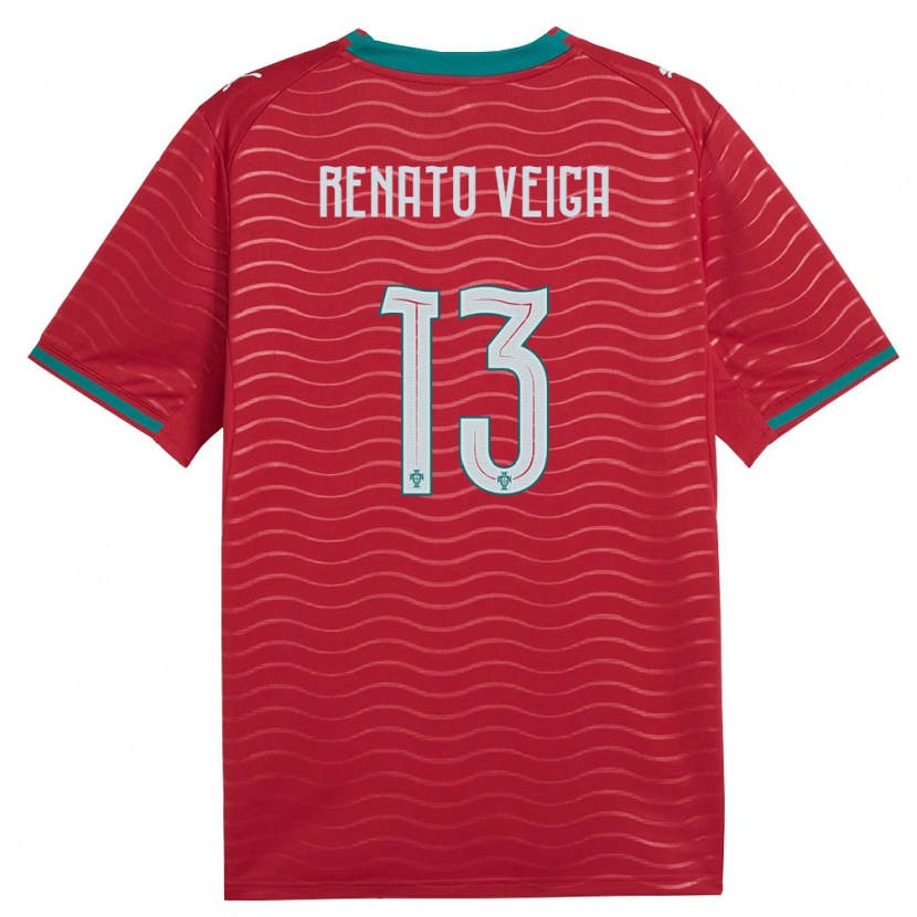 Danxen Pánské Portugalsko Renato Veiga #13 Červená Zelená Bílá Domů Hráčské Dresy 26-28 Dres