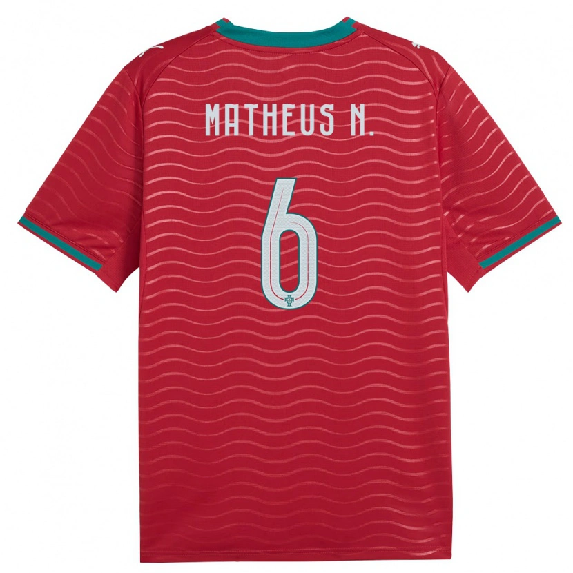 Danxen Pánské Portugalsko Matheus Nunes #6 Červená Zelená Bílá Domů Hráčské Dresy 26-28 Dres