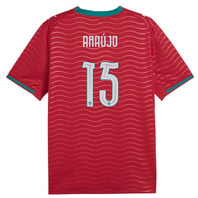 Danxen Pánské Portugalsko Matheus Araújo #15 Červená Zelená Bílá Domů Hráčské Dresy 26-28 Dres