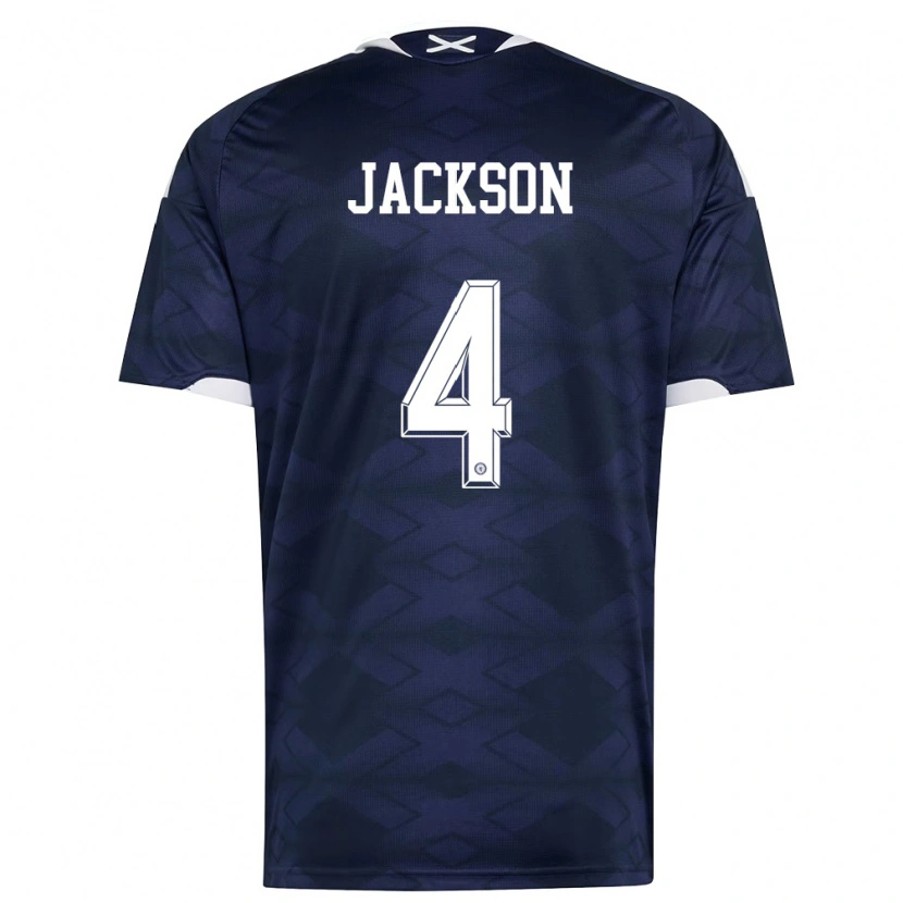 Danxen Pánské Skotsko Louis Jackson #4 Námořnická Bílá Domů Hráčské Dresy 26-28 Dres