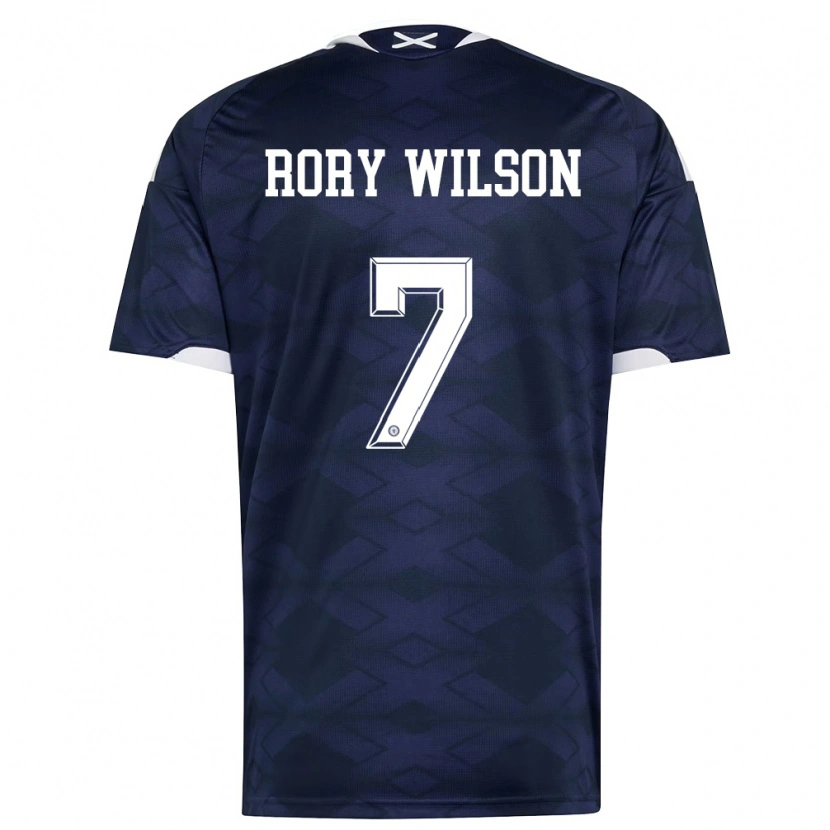 Danxen Pánské Skotsko Rory Wilson #7 Námořnická Bílá Domů Hráčské Dresy 26-28 Dres